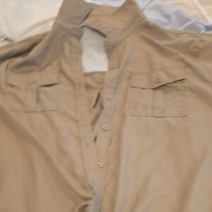 Women's Beige Button-Down Shirt